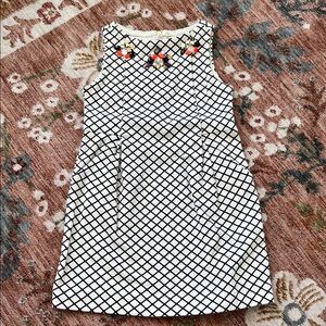 Charming Navy and White Kids Dress